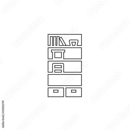 book shelf icon vector illustration design