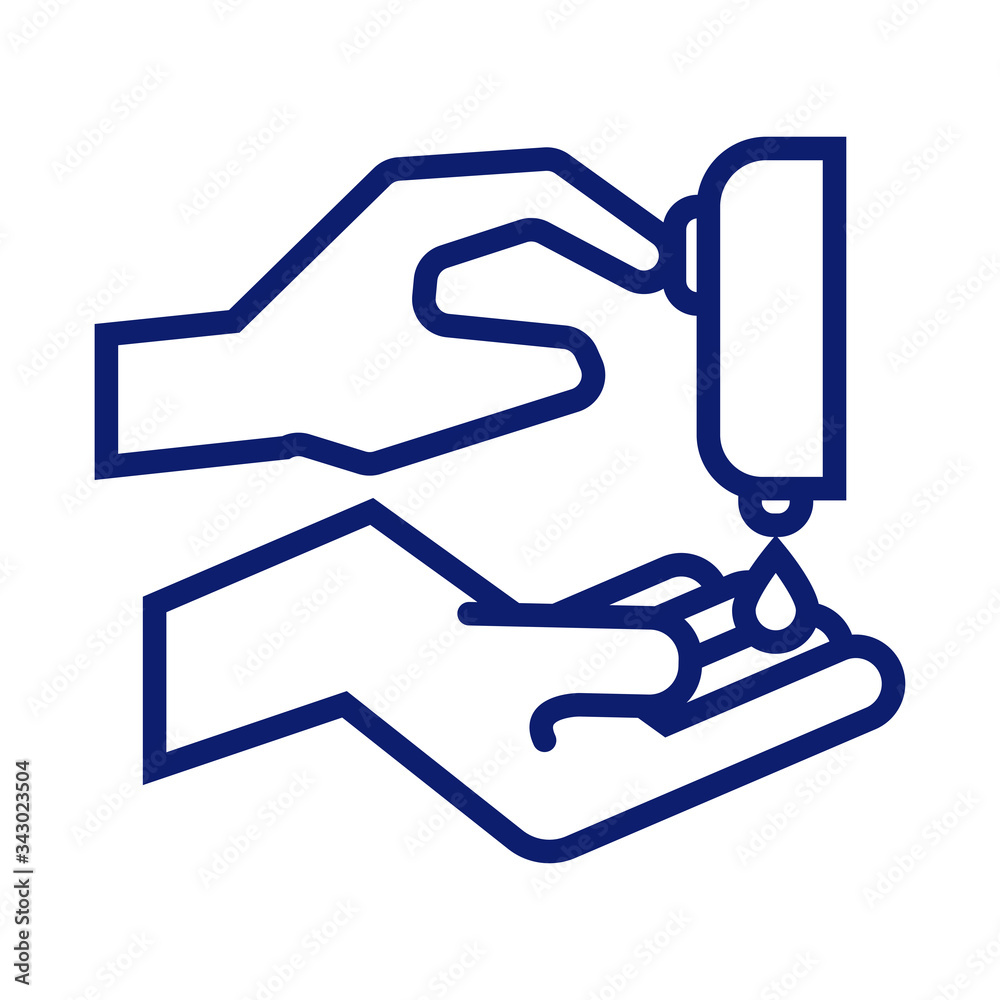 hands washing with soap dispenser line style icon hands washing with soap dispenser line style icon
