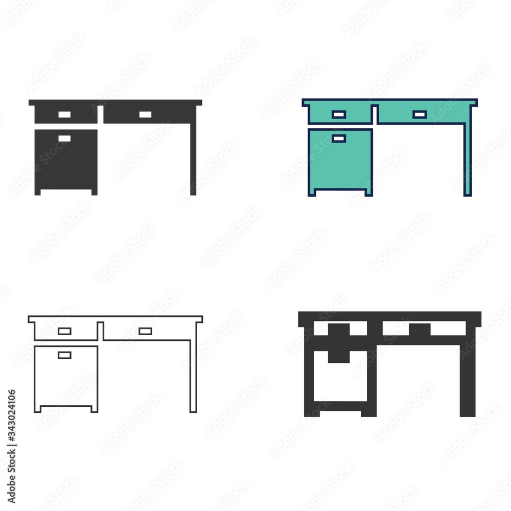 office desk icon vector illustration design office desk icon vector illustration design