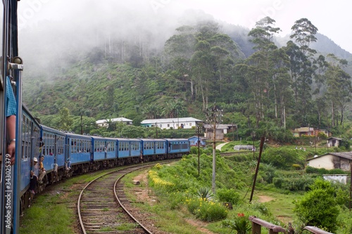 railway in the mountains, Sri Lanka 