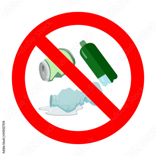 Ban throw garbage sign