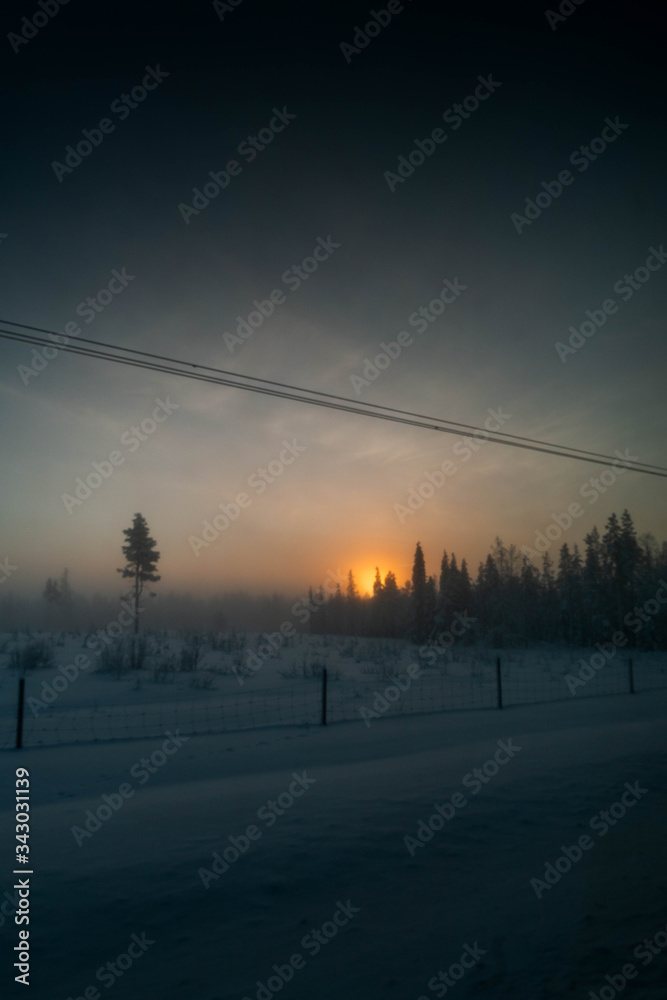 Sunrise in lapland Sunrise in lapland