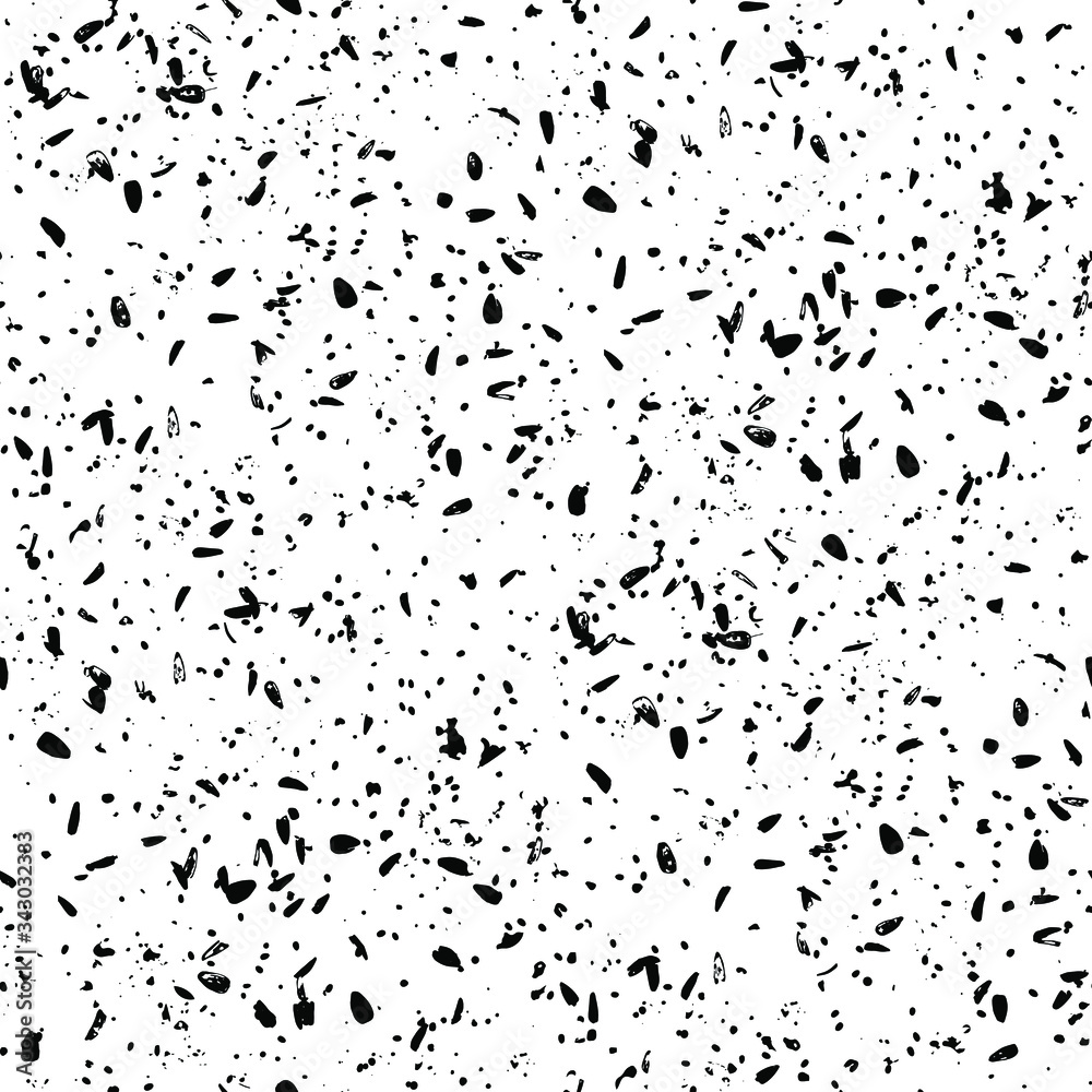 Seamless shabby texture of black speckles, dirt, grain