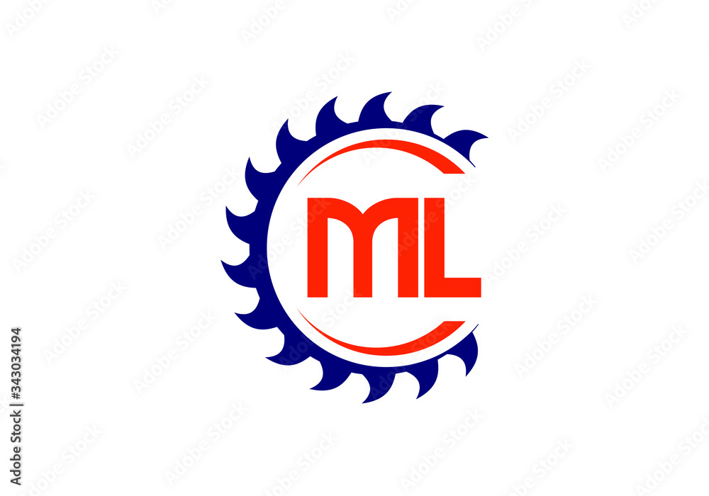 Initial Monogram Letter M L Logo Design Vector Template. ML Letter Logo Design Initial Monogram Letter M L Logo Design Vector Template. ML Letter Logo Design