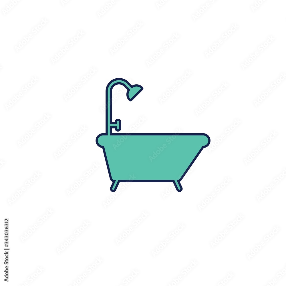 bath tub icon vector illustration design