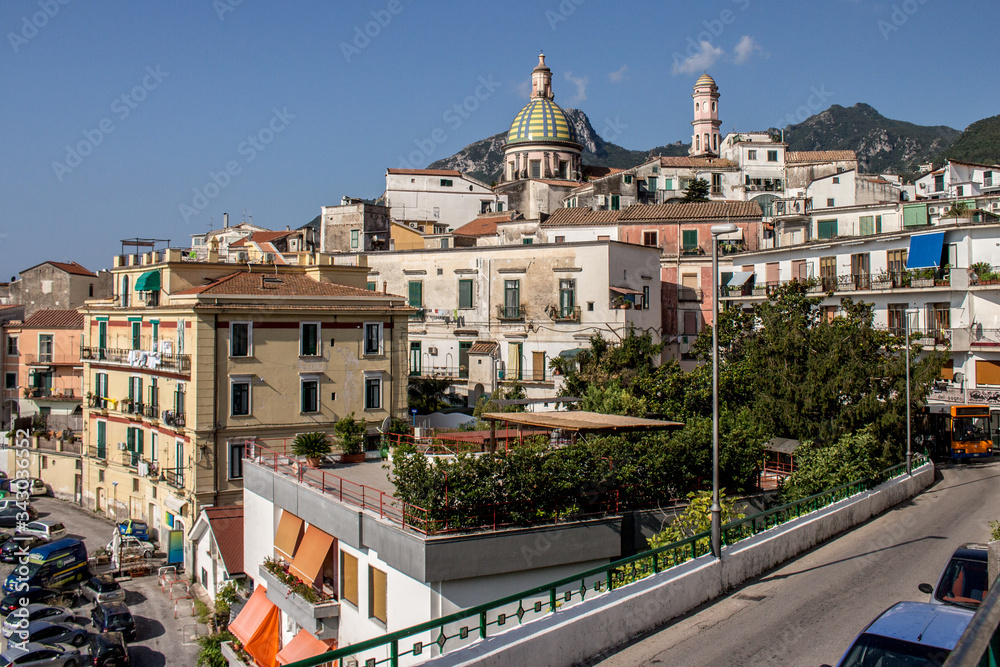 Panoramic View Of St. John's Cathedral In Vietri Sul Mare, Amalfi coast