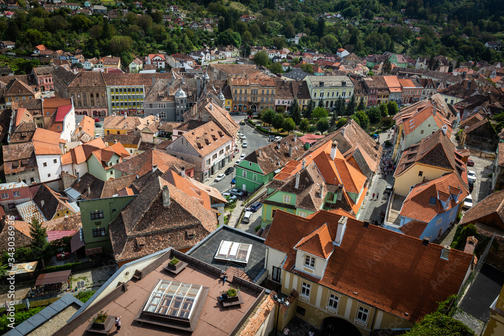Ausblick über die Altstadt von Schäßburg