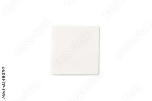 Square Magazine with blank soft cover isolated on white.