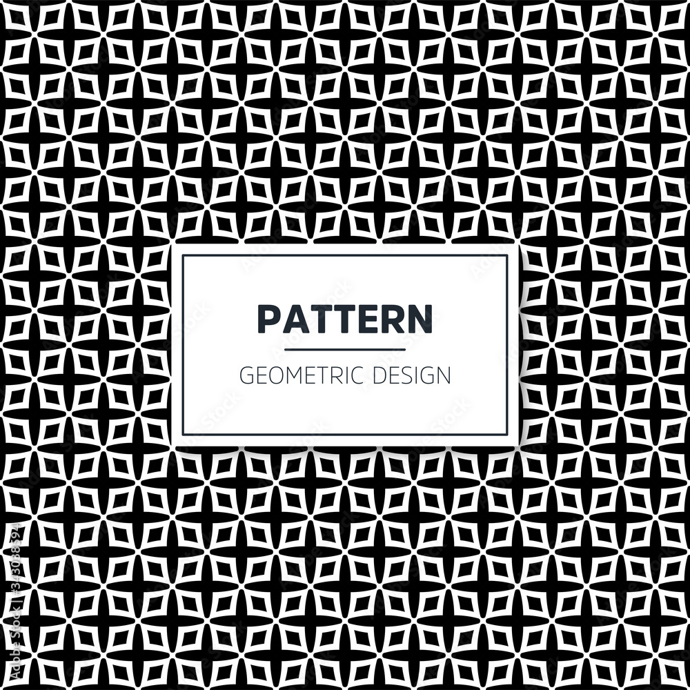 Fototapeta premium Seamless geometric pattern in op art design