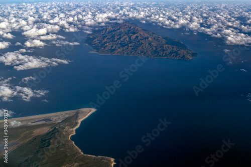 Cerralvo jacques cousteau island Mexico aerial view photo