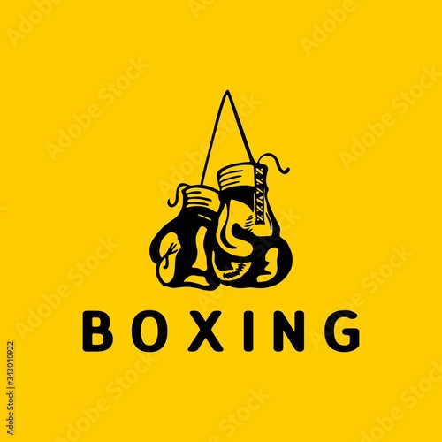Vintage Boxing Glove sport logo