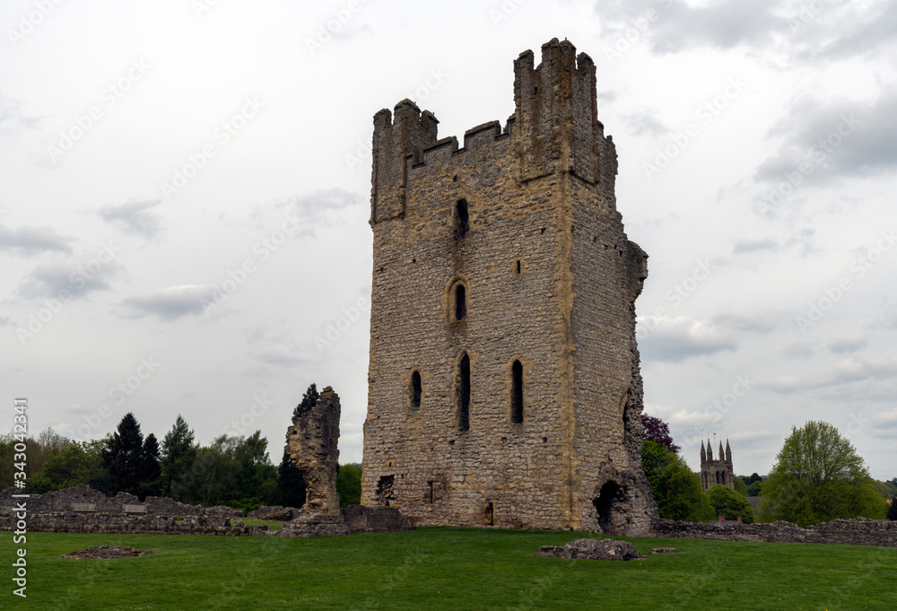 Helmsley Castle in Helmsley, North Yorkshire moors, North Yorkshire, England