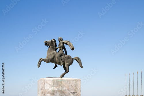Thessaloniki Macedonia/ Greece-July 2, 2019:Photos from the beach of Thessaloniki, macedonia, the white tower, the great alexander, Aristotle Square