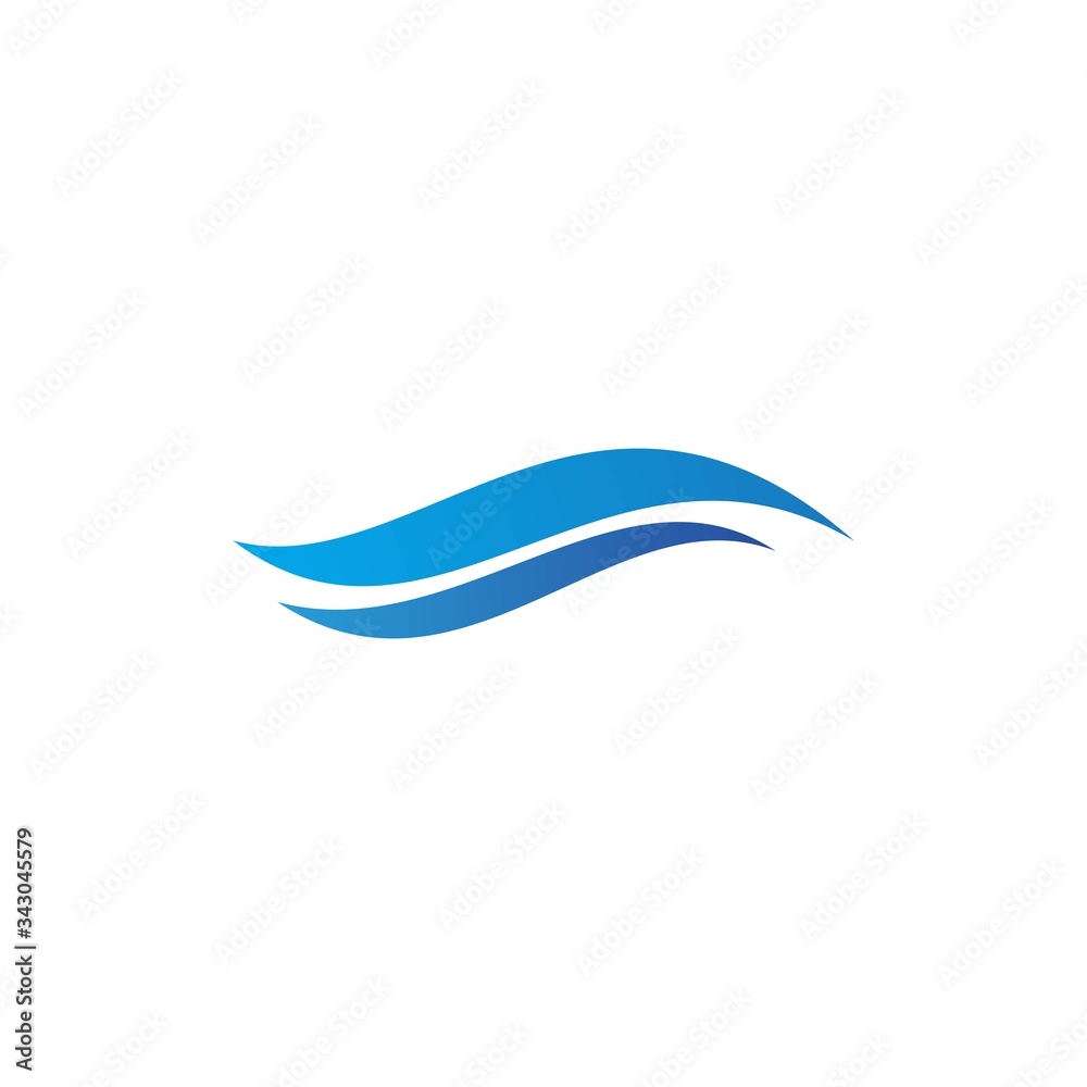 Water wave Logo vector template