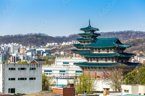 Gyeongbokgung Palace, Seoul, Korea. One of the famous historical place in Seoul.