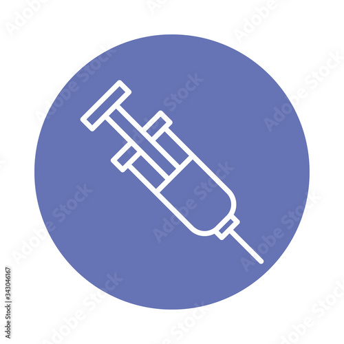 injection medical block style icon