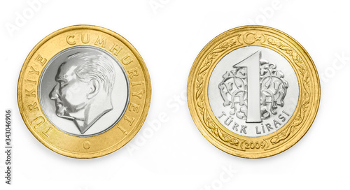 Turkish coin 1 Lira