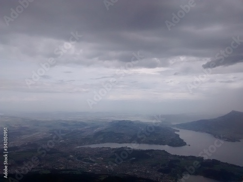 clouds over the mountains