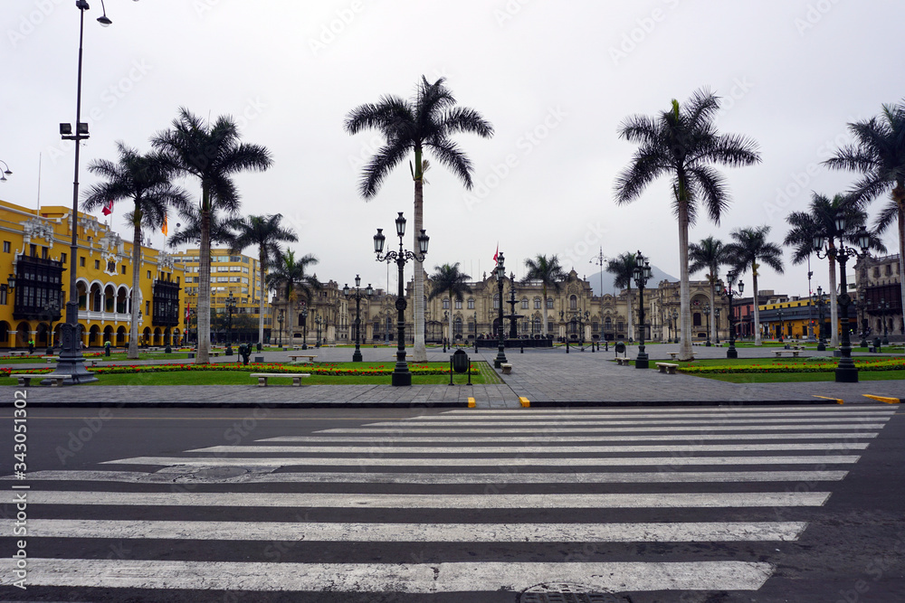 La plaza de armas, the main square of Lima city