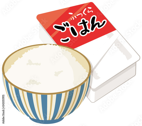 レトルトご飯と茶碗