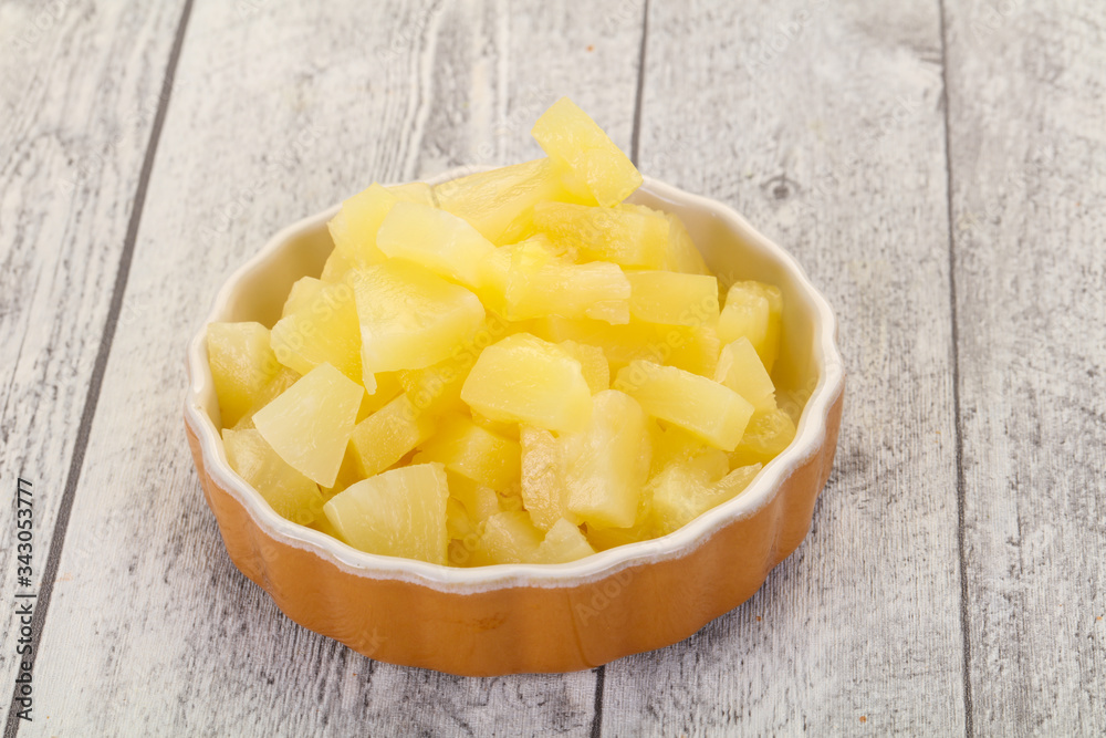 Marinated pineapple pieces Marinated pineapple pieces