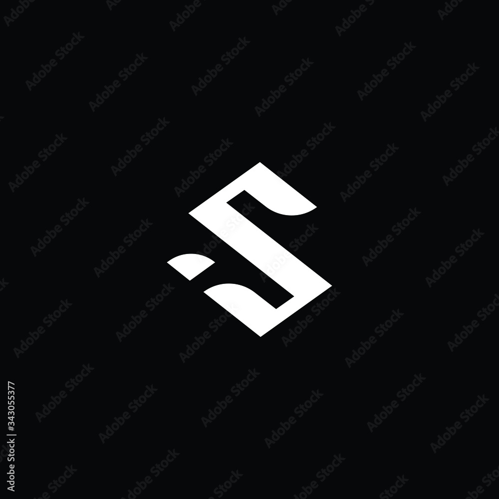 Minimal elegant monogram art logo. Outstanding professional trendy awesome artistic SI IS initial based Alphabet icon logo. Premium Business logo White color on black background Minimal elegant monogram art logo. Outstanding professional trendy awesome artistic SI IS initial based Alphabet icon logo. Premium Business logo White color on black background