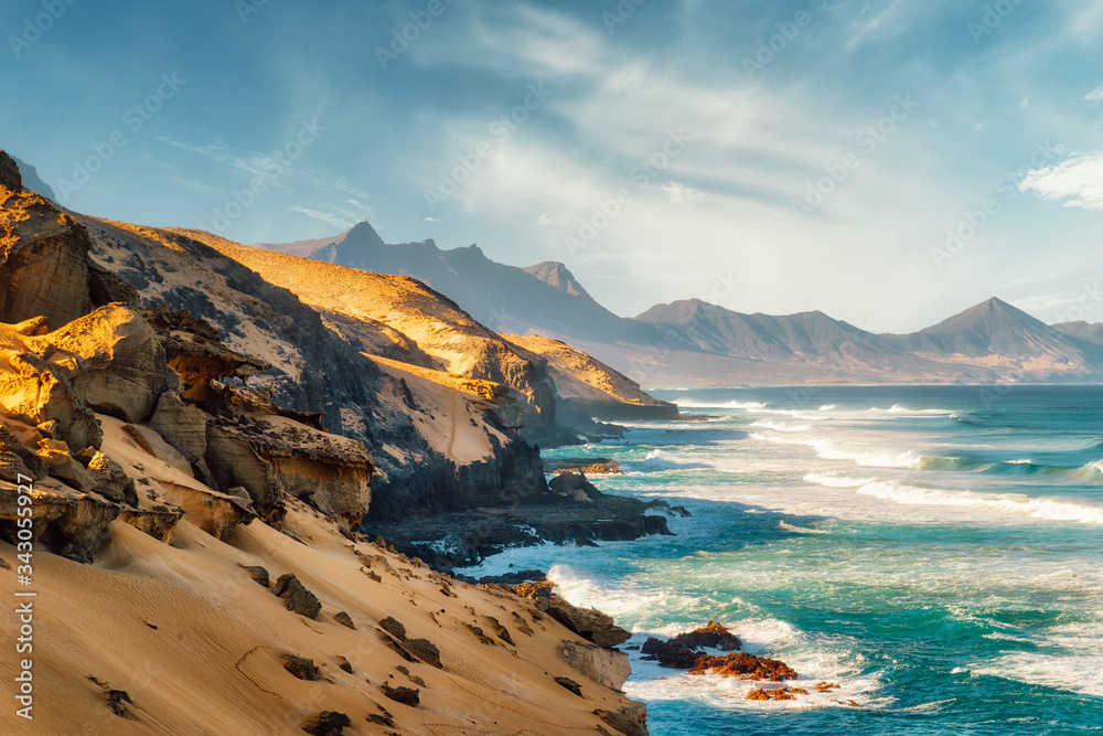 Playa Veril Manso in Jandia National Park, Southern Fuerteventura, Spain