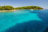 beautiful coast of island Hvar in Dalmatia region, Croatia