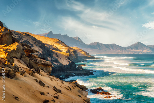 Playa Veril Manso in Jandia National Park, Southern Fuerteventura, Spain photo