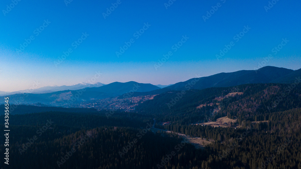 Carpathian mountains landscape pine forest needles aerial photography. Carpathian mountains landscape pine forest needles aerial photography.