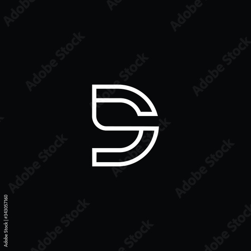 Free Download Minimal elegant monogram art logo. Outstanding professional trendy awesome artistic DS SD initial based Alphabet icon logo. Premium Business logo White color on black background - GFXLoad