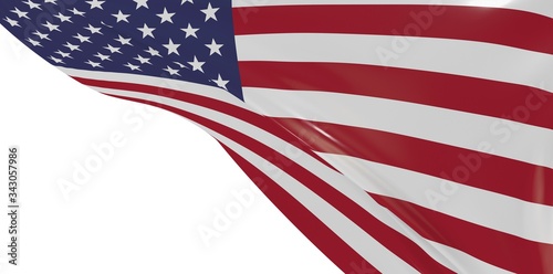 Fototapeta Naklejka Na Ścianę i Meble -  United States of America flag illustration