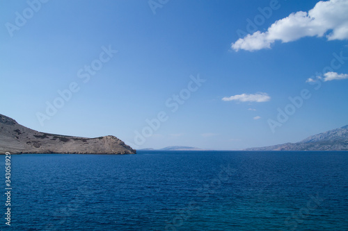 Island Pag and Velebit mountain in Croatia. The Adriatic Sea. © Branislava
