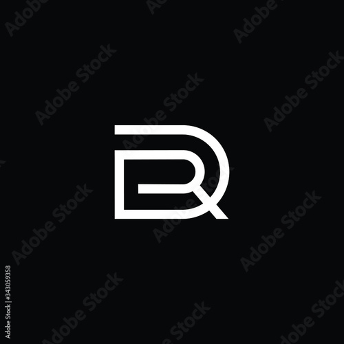 Free Download Minimal elegant monogram art logo. Outstanding professional trendy awesome artistic DR RD initial based Alphabet icon logo. Premium Business logo White color on black background - GFXLoad