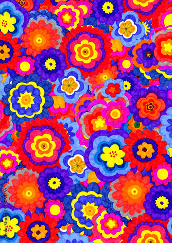 Disegno fiori sfondo floreale colorato