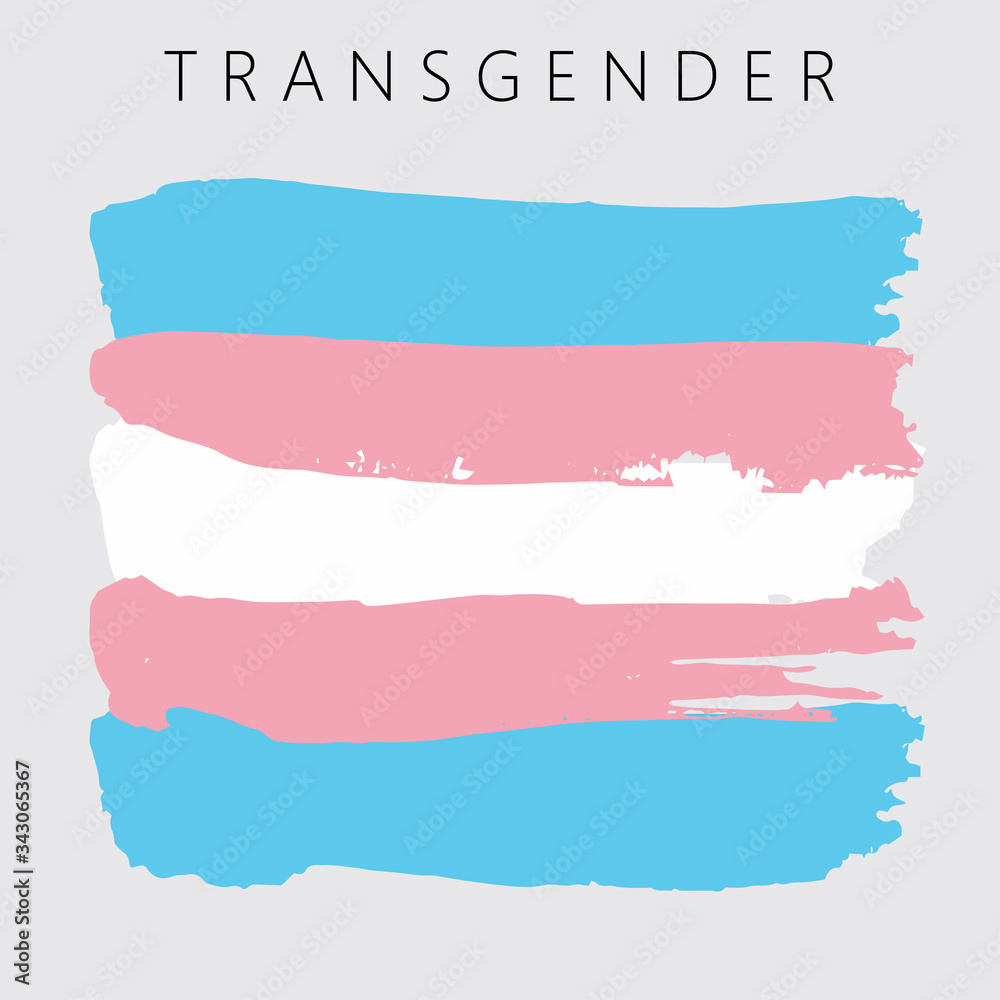 Sexual identity pride flag of transgender, LGBT symbols. Flag gender with blue, pink and white colors. Vector illustration. Beautiful brush strokes. Abstract concept. Painted texture. Sexual identity pride flag of transgender, LGBT symbols. Flag gender with blue, pink and white colors. Vector illustration. Beautiful brush strokes. Abstract concept. Painted texture.