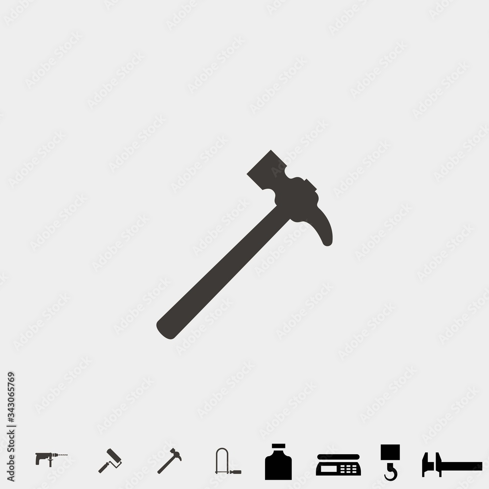 hammer icon vector illustration and symbol for website and graphic design hammer icon vector illustration and symbol for website and graphic design