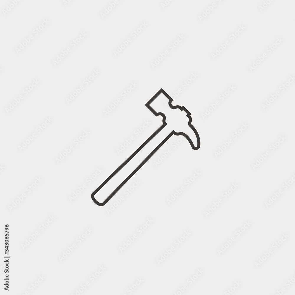 hammer icon vector illustration and symbol for website and graphic design hammer icon vector illustration and symbol for website and graphic design