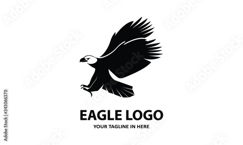 siluet Elang sederhana, cocok untuk simbol bisnis atau logo 