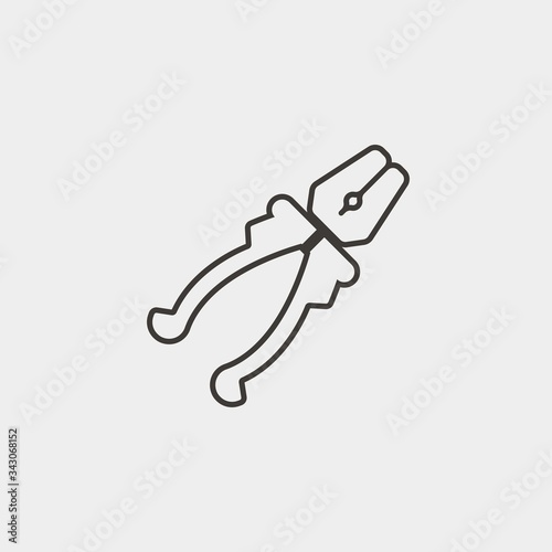 spliers tool icon vector illustration and symbol for website and graphic design