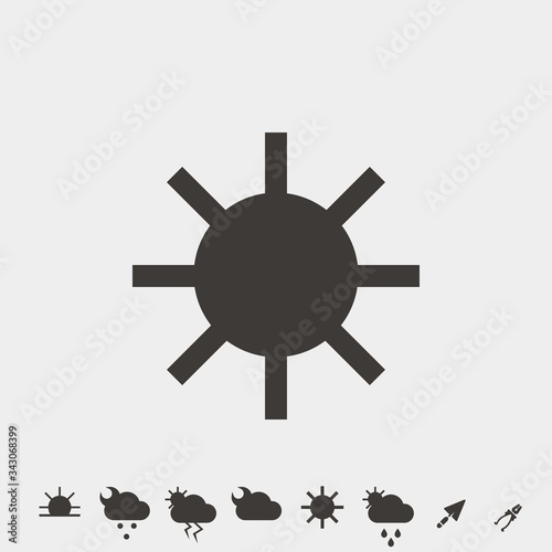 sunset icon vector illustration and symbol for website and graphic design