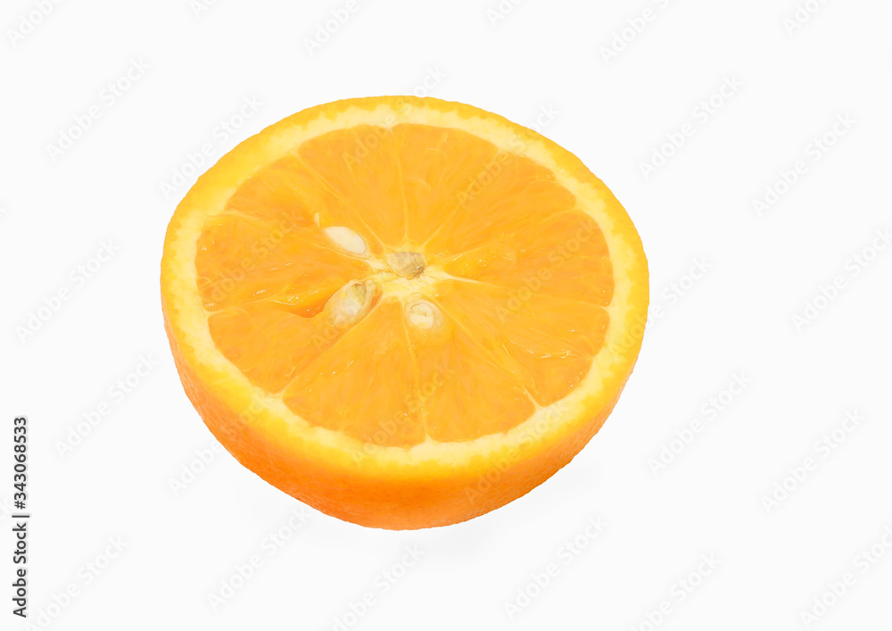 Ripe of fresh orange isolated on white background Ripe of fresh orange isolated on white background