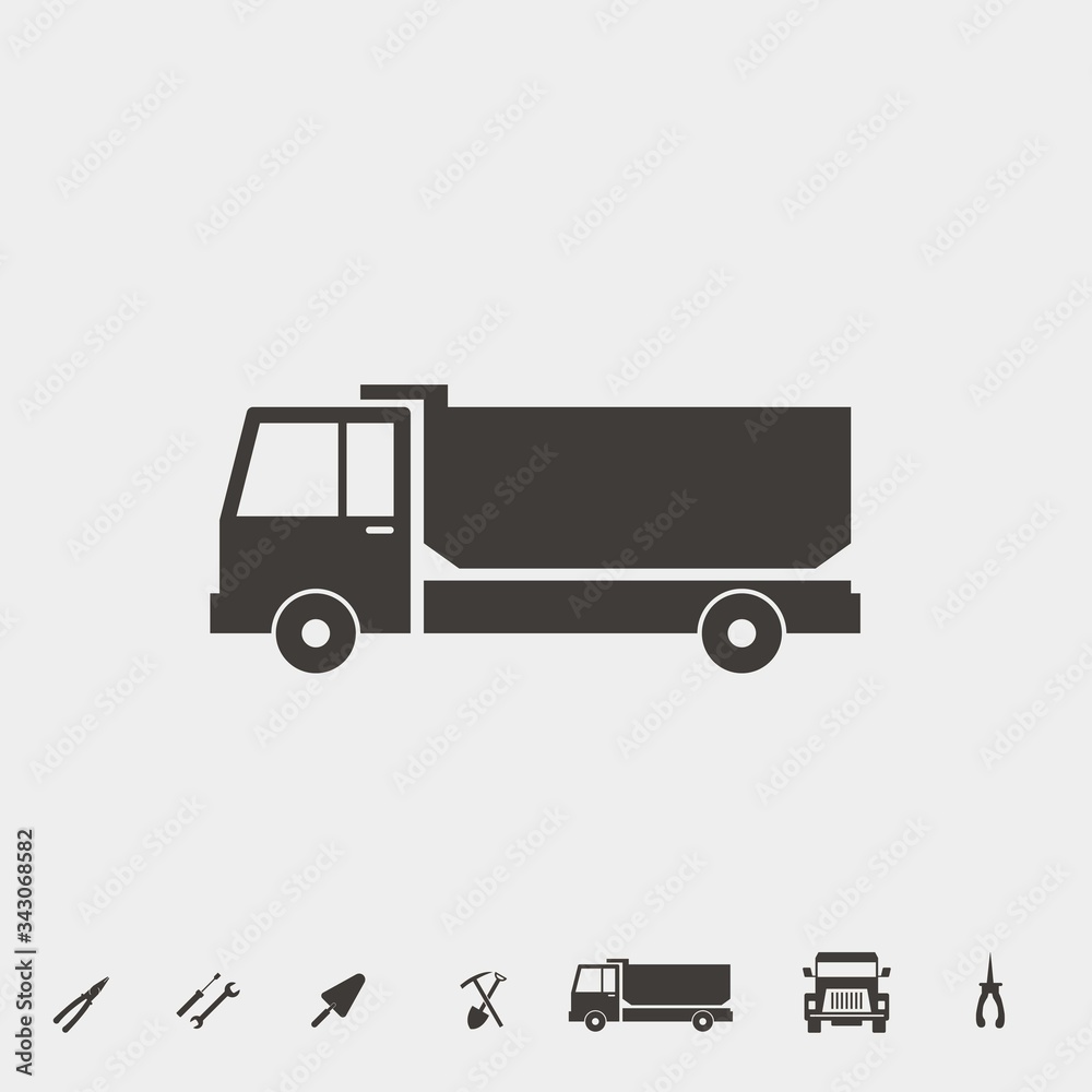 truck icon vector illustration and symbol for website and graphic design