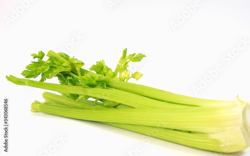 fresh celery isolated on a white background