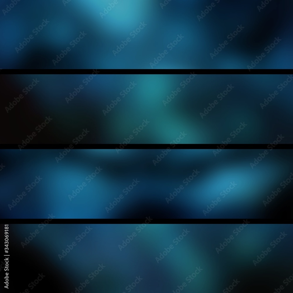 Dark blue green iridescent empty background set. Blur banners. Low gloss formless pattern.