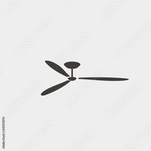 ceiling fan icon vector illustration and symbol for website and graphic design
