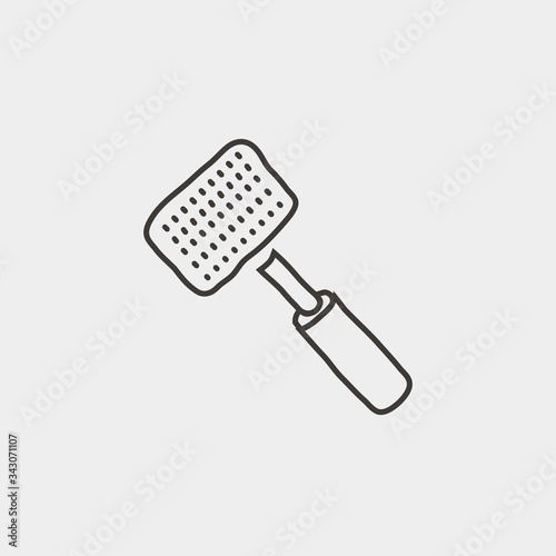 fly swatter icon vector illustration and symbol for website and graphic design