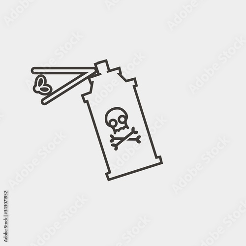 insect killer pesticide icon vector illustration and symbol for website and graphic design