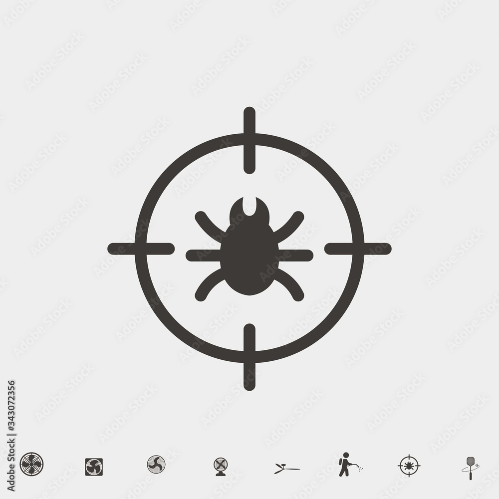insect target icon vector illustration and symbol for website and graphic design insect target icon vector illustration and symbol for website and graphic design