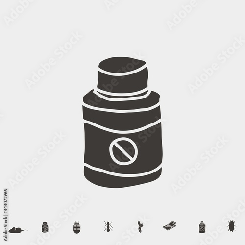 pesticide icon vector illustration and symbol for website and graphic design